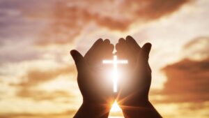 Overcoming fear with faith Christ Woven Stories Prayer Hands in God's Light